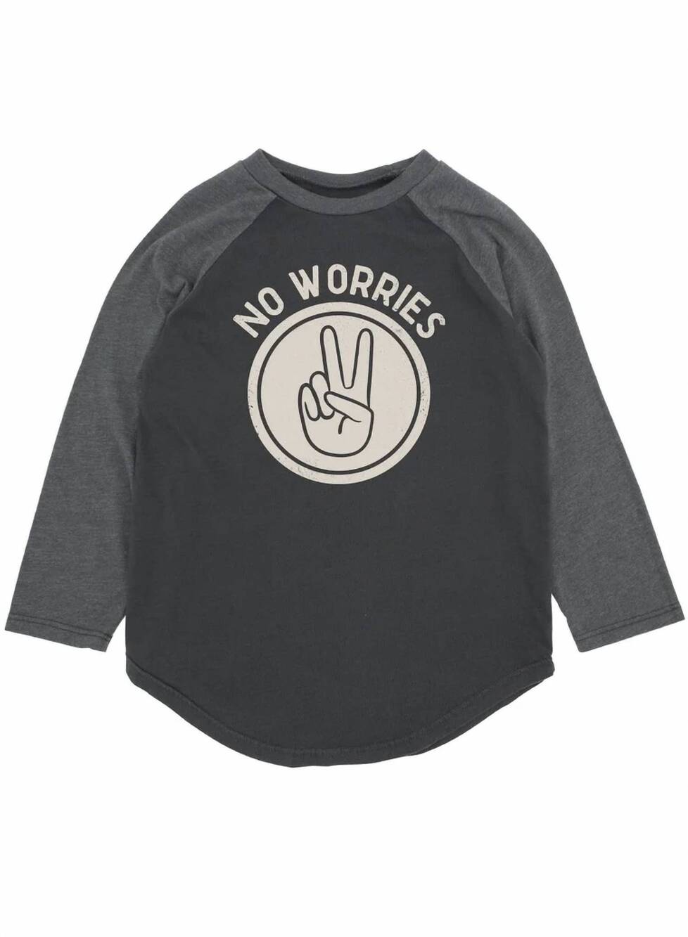 NEW FEATHER 4 ARROW kid's no worries raglan tee in black